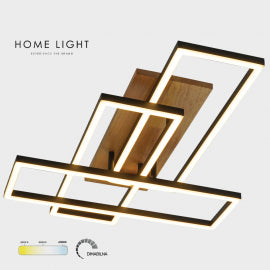 SOLEA 36 PLAFONSKA SVETILJKA 60W 3000/4000/6000K CRNA/DRVO DIM