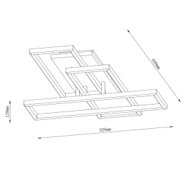 SOLEA 36 PLAFONSKA SVETILJKA 60W 3000/4000/6000K CRNA/DRVO DIM