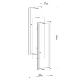 SOLEA 37 PLAFONSKA SVETILJKA 40W 3000/4000/6000K CRNA/DRVO DIM