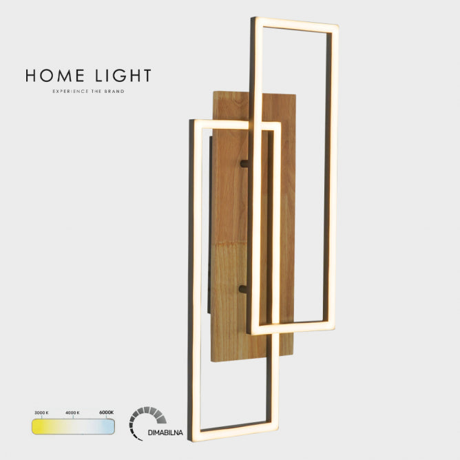 SOLEA 37 PLAFONSKA SVETILJKA 40W 3000/4000/6000K CRNA/DRVO DIM