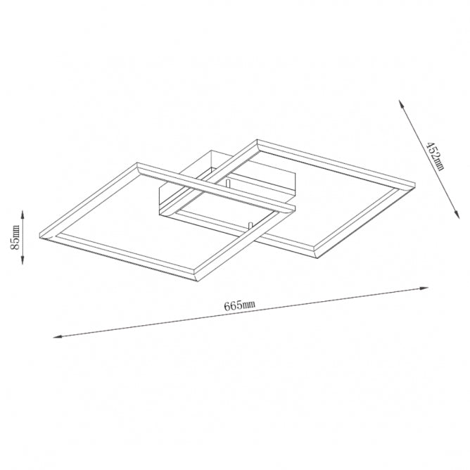 SOLEA 38 PLAFONSKA SVETILJKA 36W 3000/4000/6000K CRNA/DRVO DIM