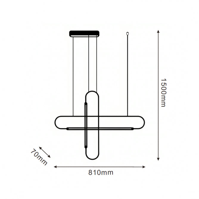 SOLEA 45 LUSTER 20W 3000K CRNA