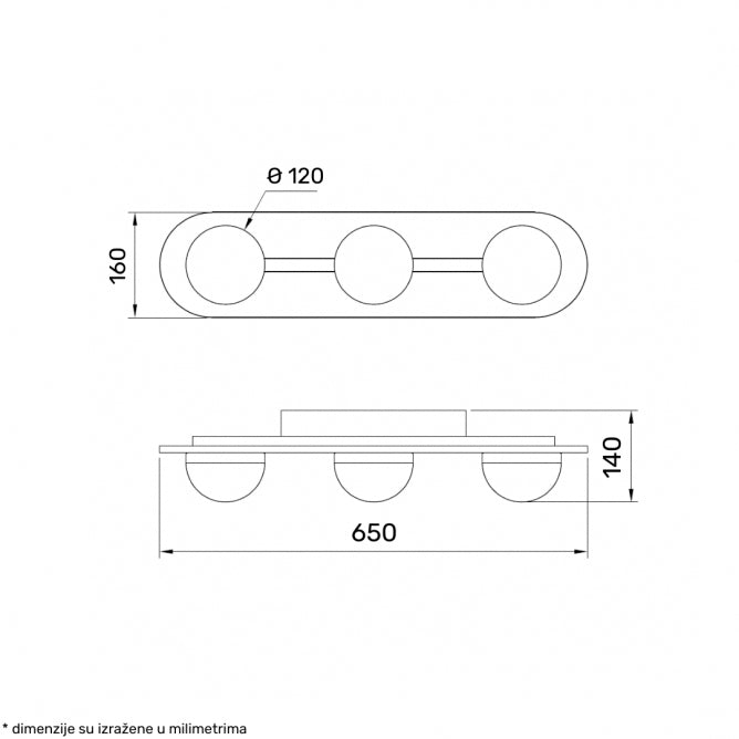 SOLEA 5 LUSTER 21W 3000/4000/6000K CRNA/DRVO