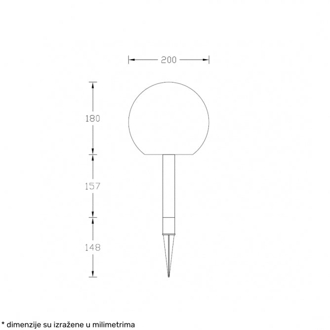 SOLEA 51 SOLARNA LED LAMPA (O200mm)