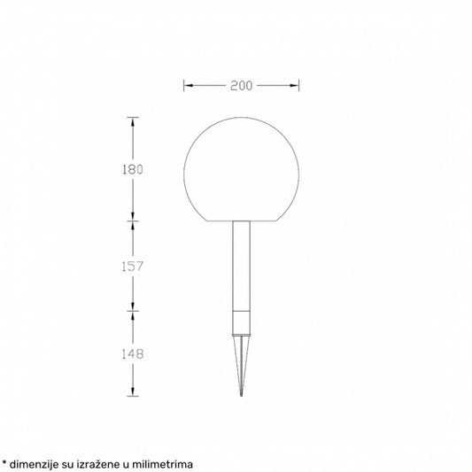 SOLEA 51 SOLARNA LED LAMPA (O200mm)