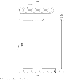 SOLEA 6 LUSTER 28W 3000/4000/6000K CRNA/DRVO