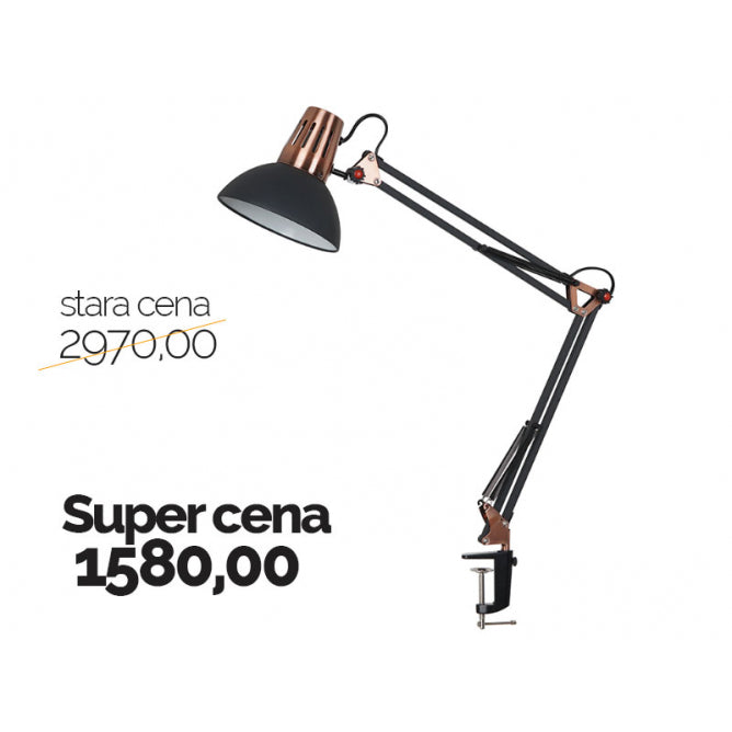 STONA LAMPA HN1054 BLACK+RED COOPER E27