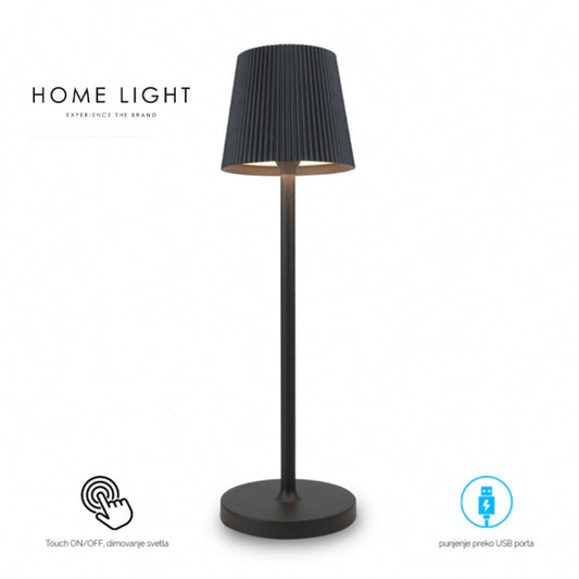 STONA LAMPA PUNJIVA T16011 3W 3000K IP54 CRNA