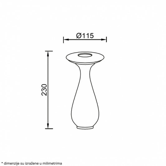 STONA LAMPA PUNJIVA T88091 2.5W 2700K IP54 CRVENA