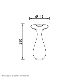 STONA LAMPA PUNJIVA T88091 2.5W 2700K IP54 PINK