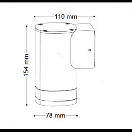 SVETILJKA 2181S ZIDNA 1*GU10 IP54 SIVA
