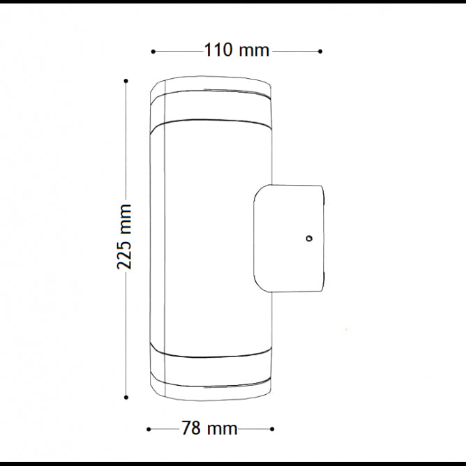 SVETILJKA 2182S ZIDNA SIVA 2*GU10 IP54