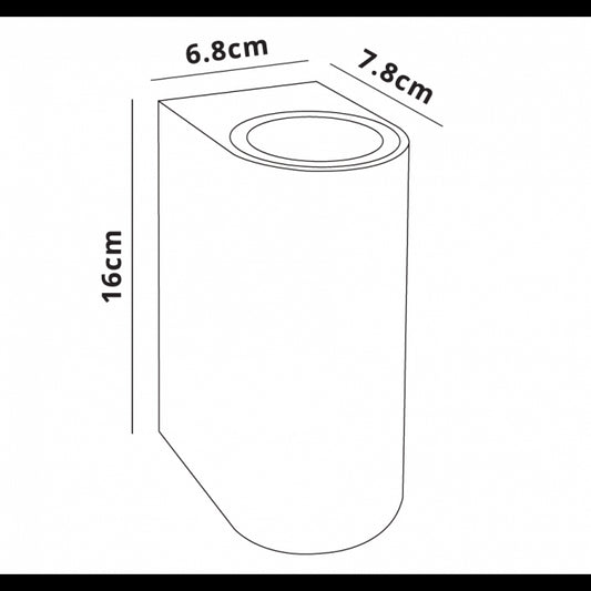 SVETILJKA 2252 ZIDNA 2*GU10 IP65 ANTRACIT