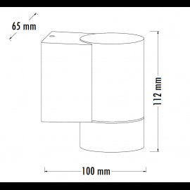 SVETILJKA A0801 ZIDNA 1*GU10 IP54 BELA