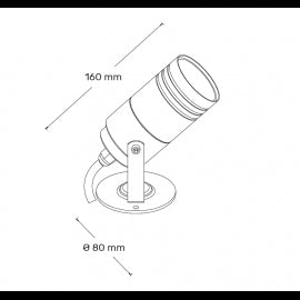 SVETILJKA A1907 SPOT 1*GU10 IP65 ANTRACIT