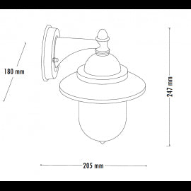 SVETILJKA AB1301 ZIDNA 1*E27 IP44 BELA