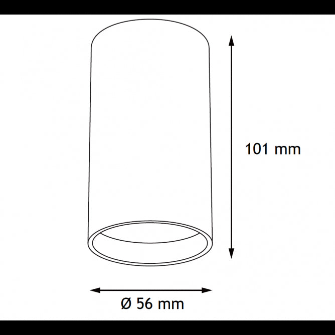 SVETILJKA JM-003 PLAFONSKA CRNA 1*GU10 IP20