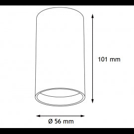 SVETILJKA JM-003 PLAFONSKA CRNA 1*GU10 IP20
