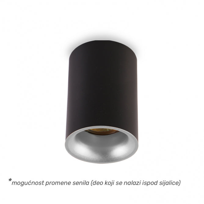 SVETILJKA JM-033 PLAFONSKA 1*GU10 IP20 CRNA