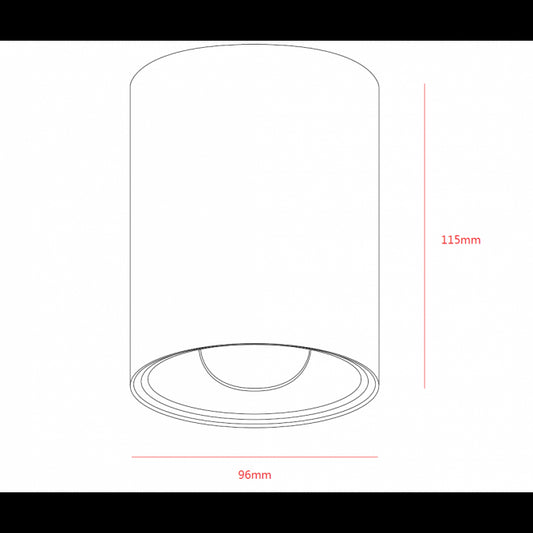 SVETILJKA JM-033 PLAFONSKA 1*GU10 IP20 CRNA