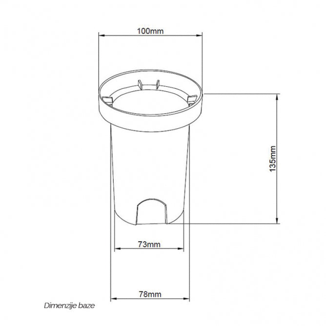 SVETILJKA JM-040 PODNA 1*GU10 IP67 HROM