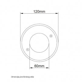 SVETILJKA JM-040 PODNA 1*GU10 IP67 HROM