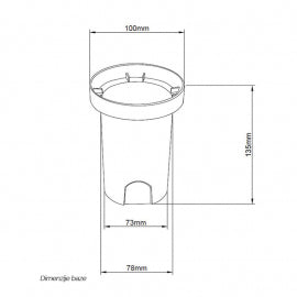 SVETILJKA JM-040 PODNA 1*GU10 IP67 HROM