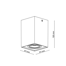 DAWN SVETILJKA JM-079 PLAFONSKA 1*GU10 BELA IP20