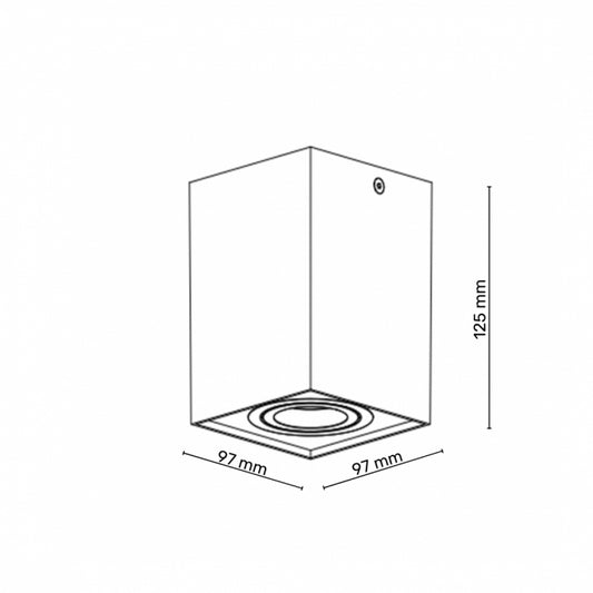 DAWN SVETILJKA JM-079 PLAFONSKA 1*GU10 BELA IP20