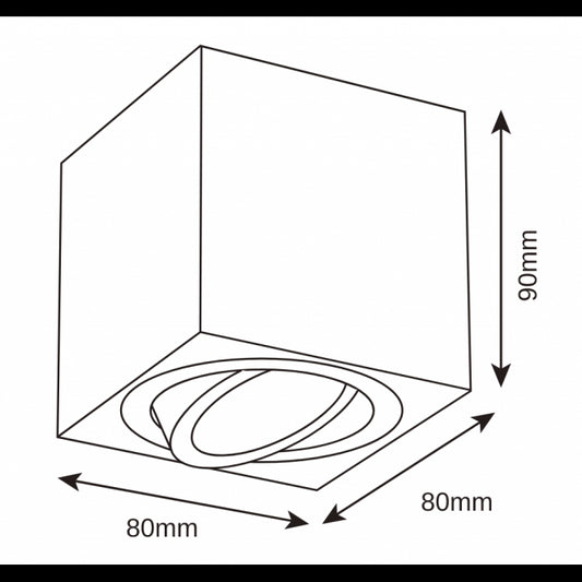 SVETILJKA JM-17551 PLAFONSKA 1*GU10 CRNA IP20