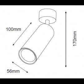 SVETILJKA JM-18422 PLAFONSKA 1*GU10 IP20 CRNA