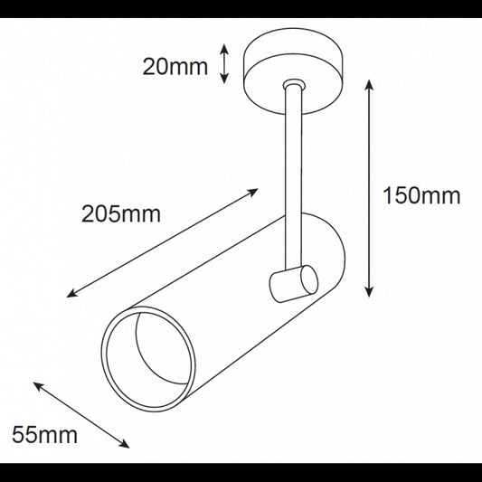 SVETILJKA JM-19418 N/Z PLAFONSKA 1*GU10 IP20 BELA