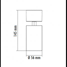 SVETILJKA JM-4063 PLAFONSKA 1*GU10 CRNA