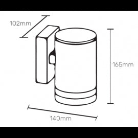 SVETILJKA JM-4078 ZIDNA 1*GU10 IP54 CRNA