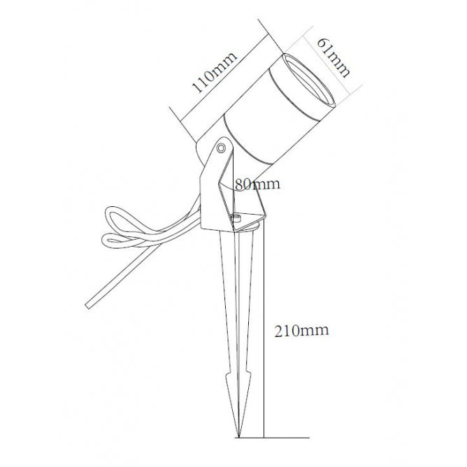 SVETILJKA JM-4811 BASTENSKA CRNA 1*GU10 IP67