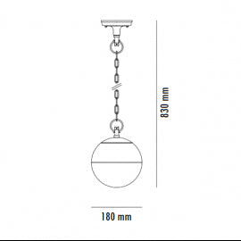 SVETILJKA JM-4822 VISILICA 1*E27 IP44 ANTRACIT