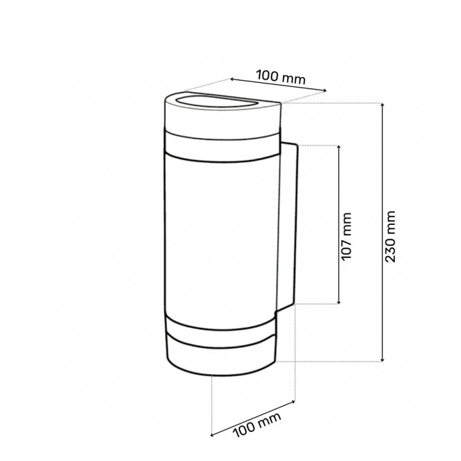 SVETILJKA JM-5031 ZIDNA 2*GU10 IP65 DRVO