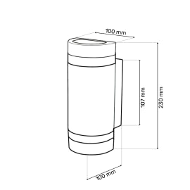 SVETILJKA JM-5031 ZIDNA 2*GU10 IP65 DRVO
