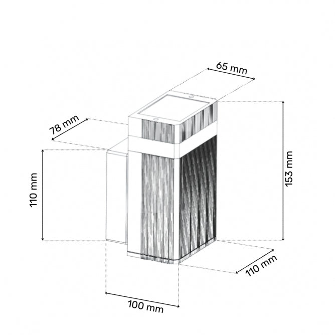 SVETILJKA JM-5102 ZIDNA 1*GU10 IP65 DRVO