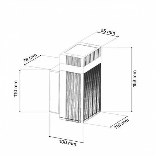 SVETILJKA JM-5102 ZIDNA 1*GU10 IP65 CRNA