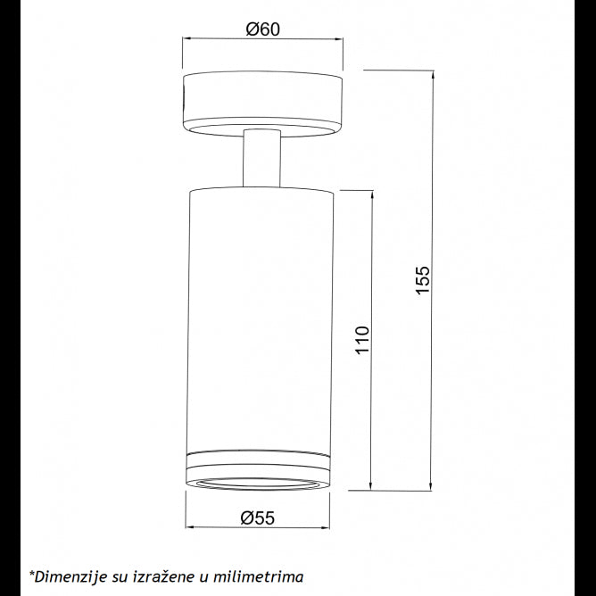 SVETILJKA TS194B SPOT 1*GU10 BELA