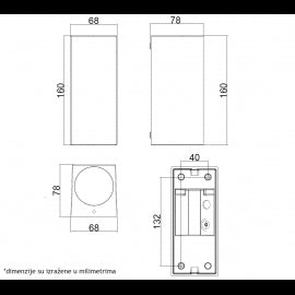 SVETILJKA W10412 ZIDNA 2*GU10 IP65 CORTEN