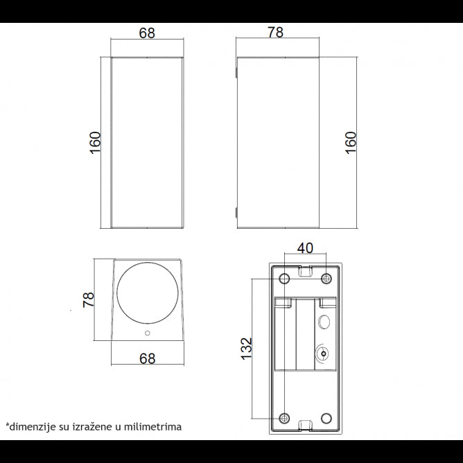 SVETILJKA W10412 ZIDNA 2*GU10 IP65 CRNA