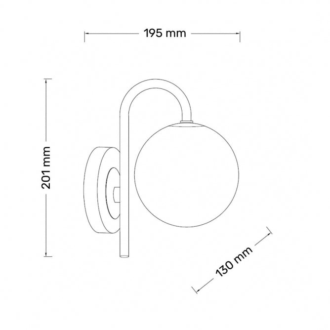 TALIA 1 ZIDNA LAMPA 1*G9 CRNA/BAKAR