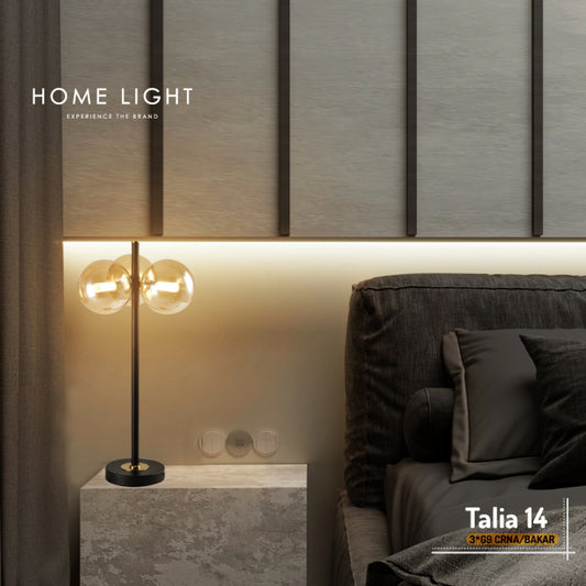 TALIA 14 STONA LAMPA 3*G9 CRNA/BAKAR