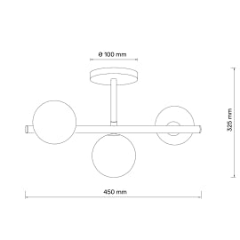 TALIA 20 LUSTER 3*G9 BAKAR