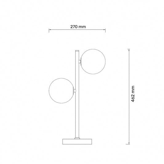 TALIA 22 STONA LAMPA 2*G9 BAKAR