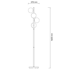 TALIA 23 PODNA LAMPA 4*G9 BAKAR