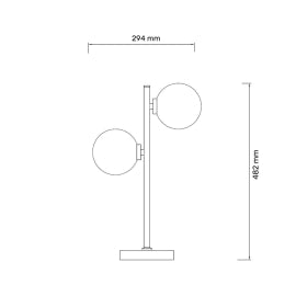 TALIA 26 STONA LAMPA 2*G9 CRNA/BAKAR