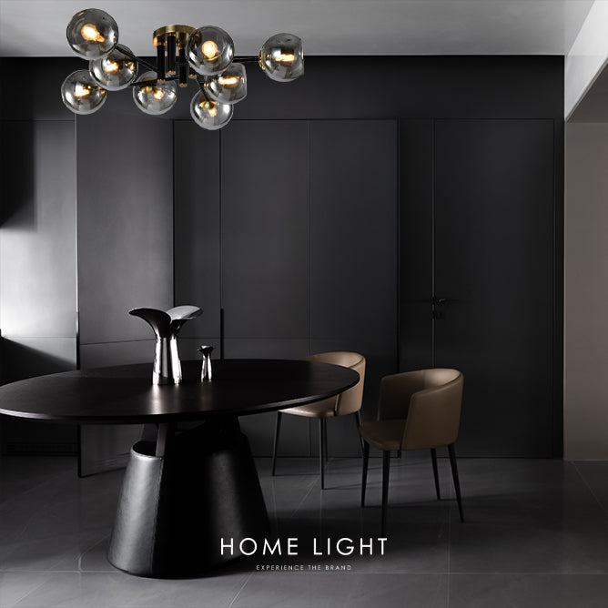 TALIA 37 LUSTER 8*E14 CRNA/BAKAR